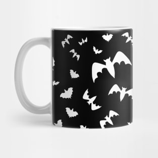 WHITE Bats Flying Mug